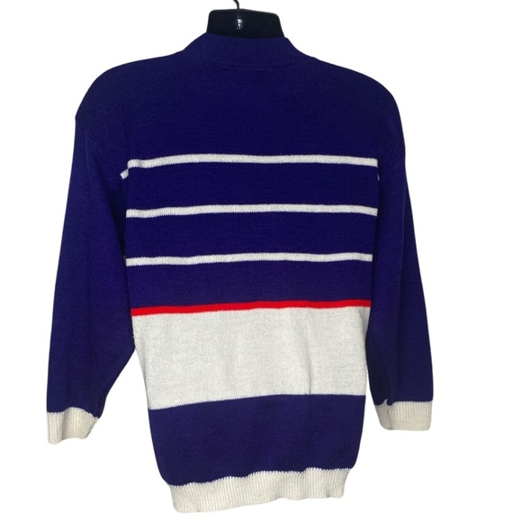 Breeze Striped Sweater (Size:L, Color:Blue/White/Red) - Picture 2 of 3